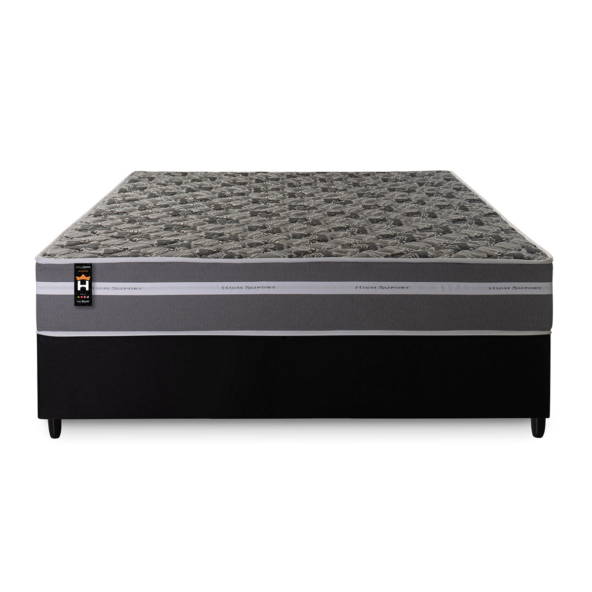 Cama Box Espuma Miami Casal 138x188 Cinza King House