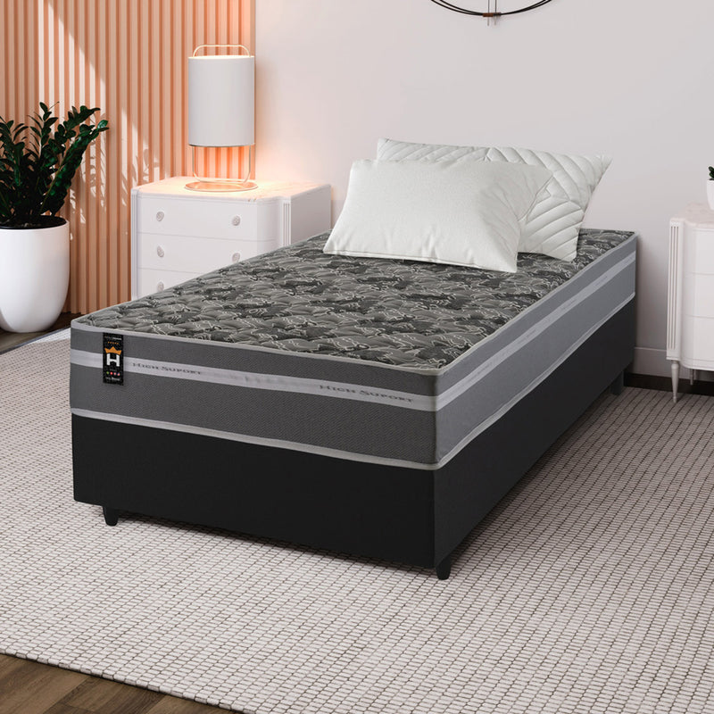 Cama Box Espuma Miami Solteiro 88x188 Preto King House