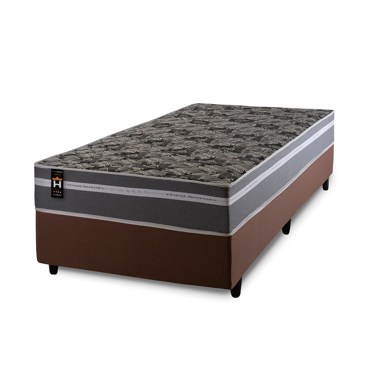Cama Box Espuma Miami Solteirão 96x203 Marrom King House