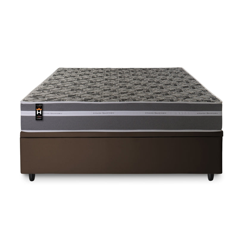 Cama Box Baú Miami 138x188 Marrom Espuma D33 King House