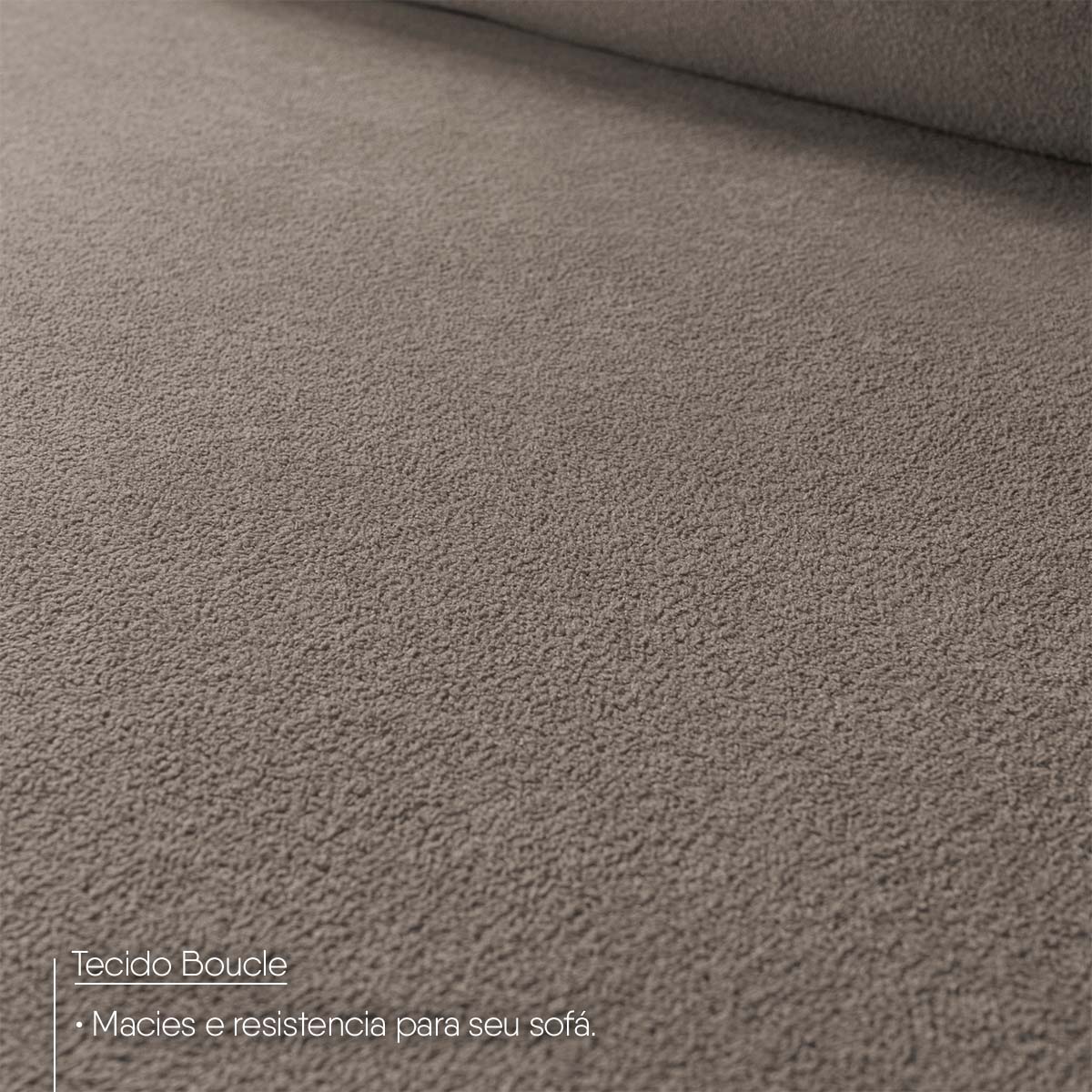 Conjunto Sofá Living Montblanc 3 e 2 Bouclê Marrom Braços Reclináveis