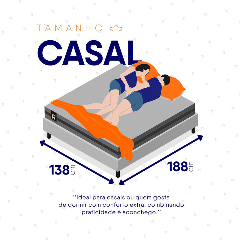 Cama Box Baú Montreal 138x188 Cinza e Branco c/ Molas Ensacadas Espuma D26 Suporta 110 kg