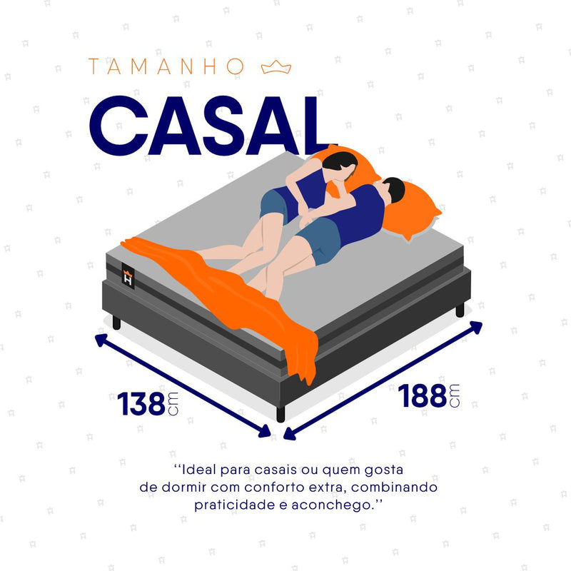 Cama Box Baú Montreal 138x188 Cinza c/ Molas Ensacadas Espuma D26 Suporta 110 kg