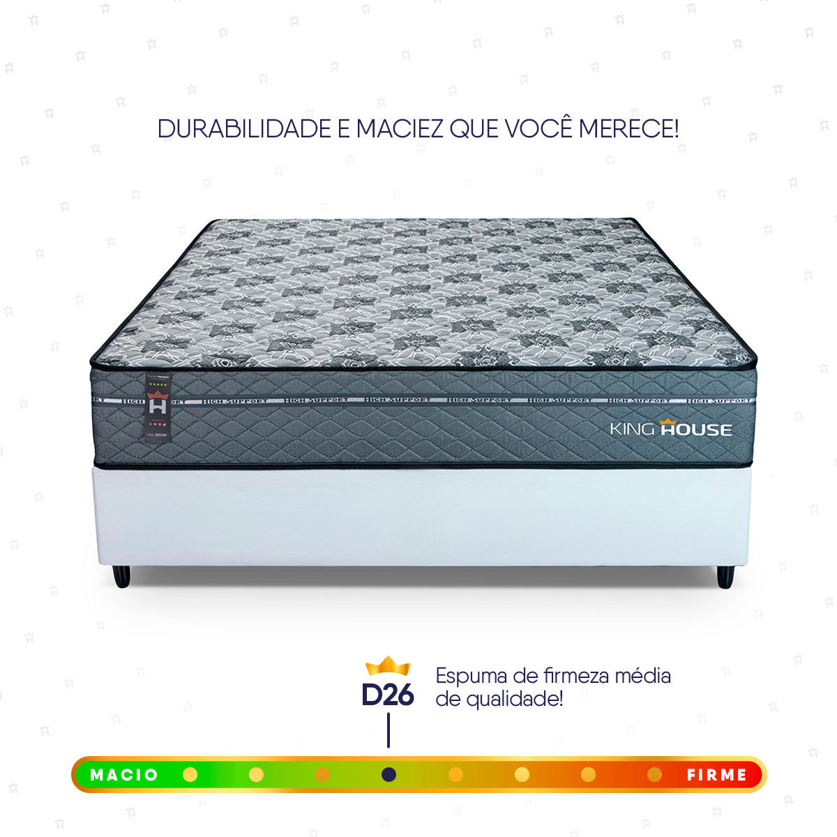 Cama Box Molas Ensacadas Montreal Casal 138x188 Branco Espuma D26 Suporta 120 Kg Por Pessoa