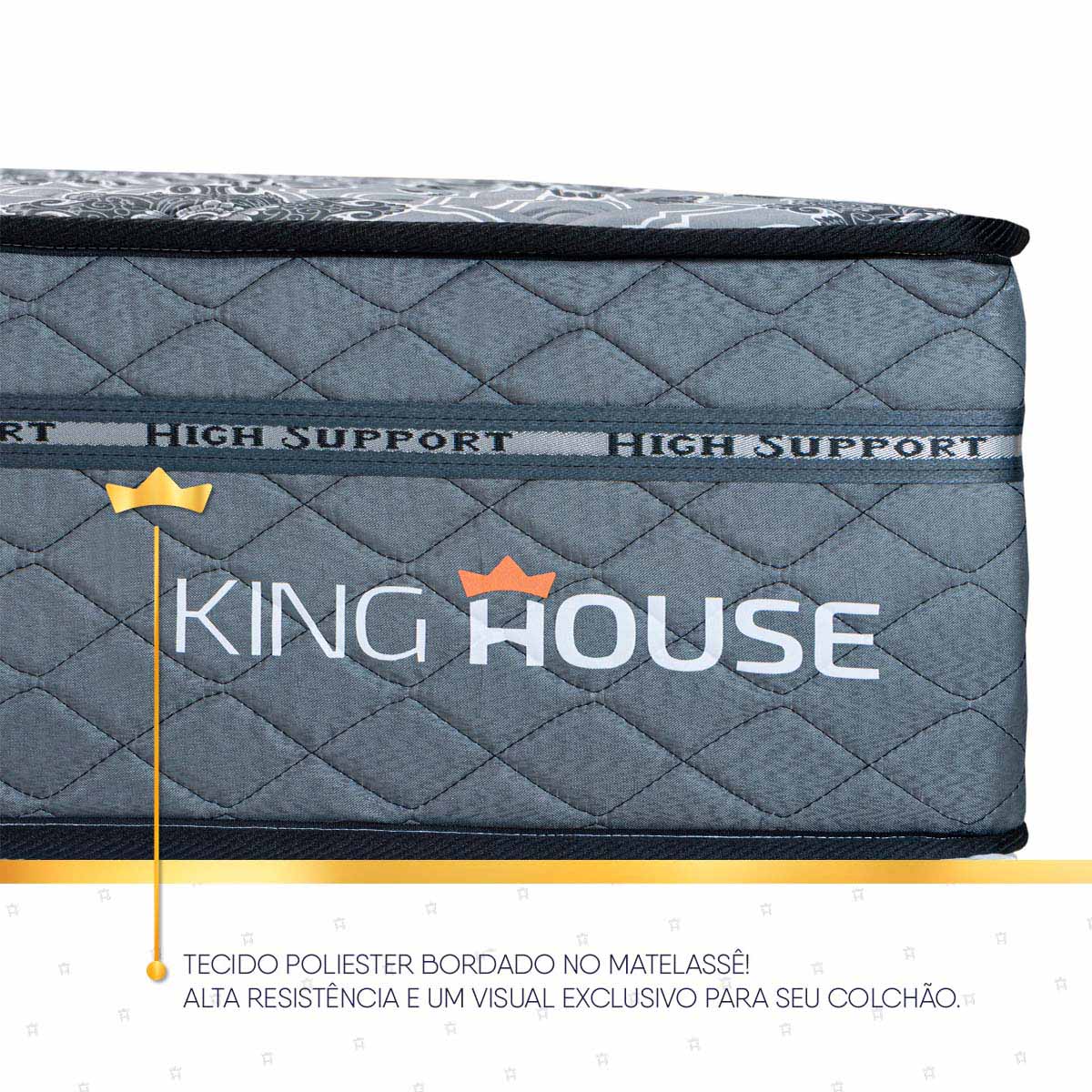 Cama Box Molas Ensacadas Montreal Solteiro 96x203 Branco Espuma D26 Suporta 120 Kg Por Pessoa