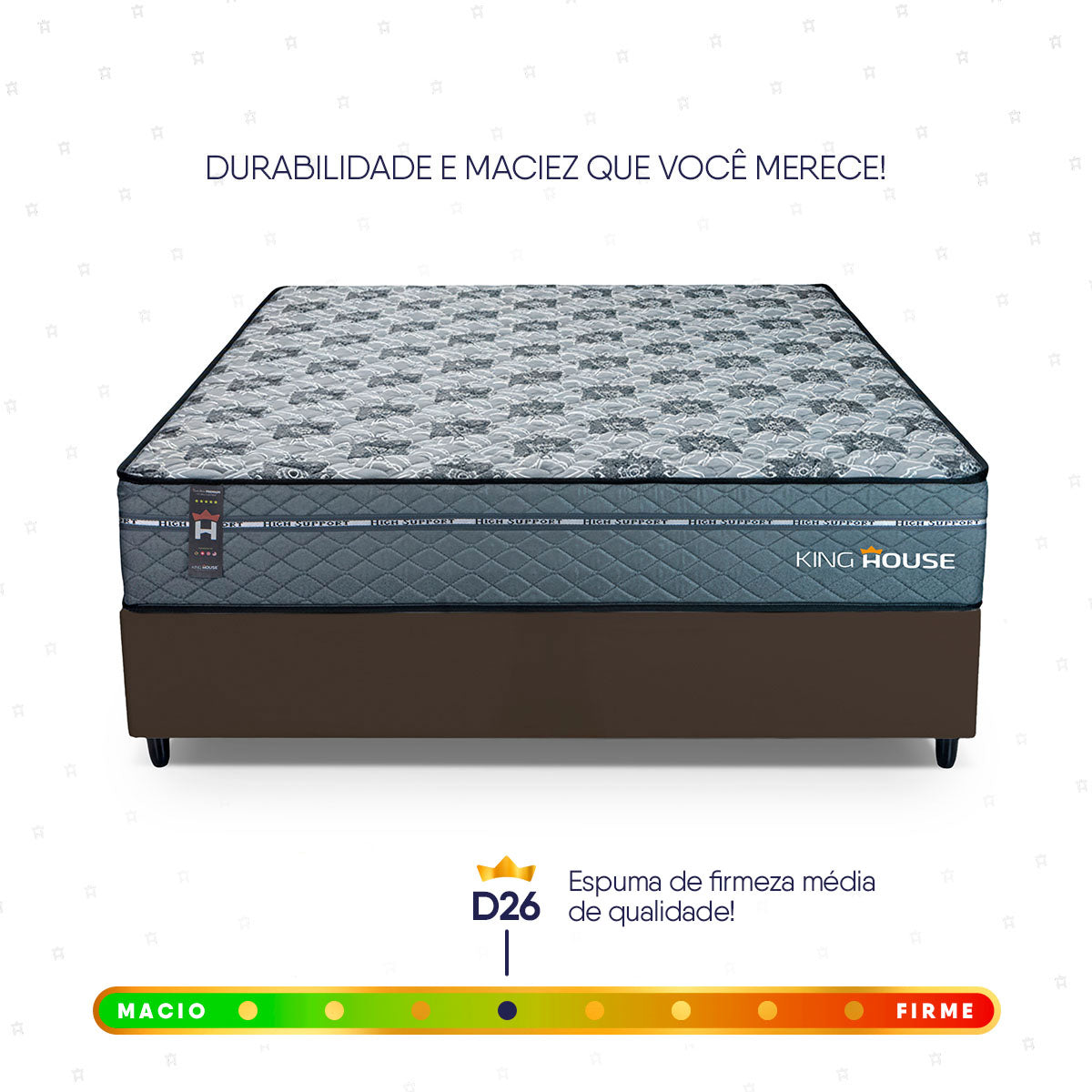 Cama Box Molas Ensacadas Montreal Casal 138x188 Marrom Espuma D26 Suporta 120 Kg Por Pessoa