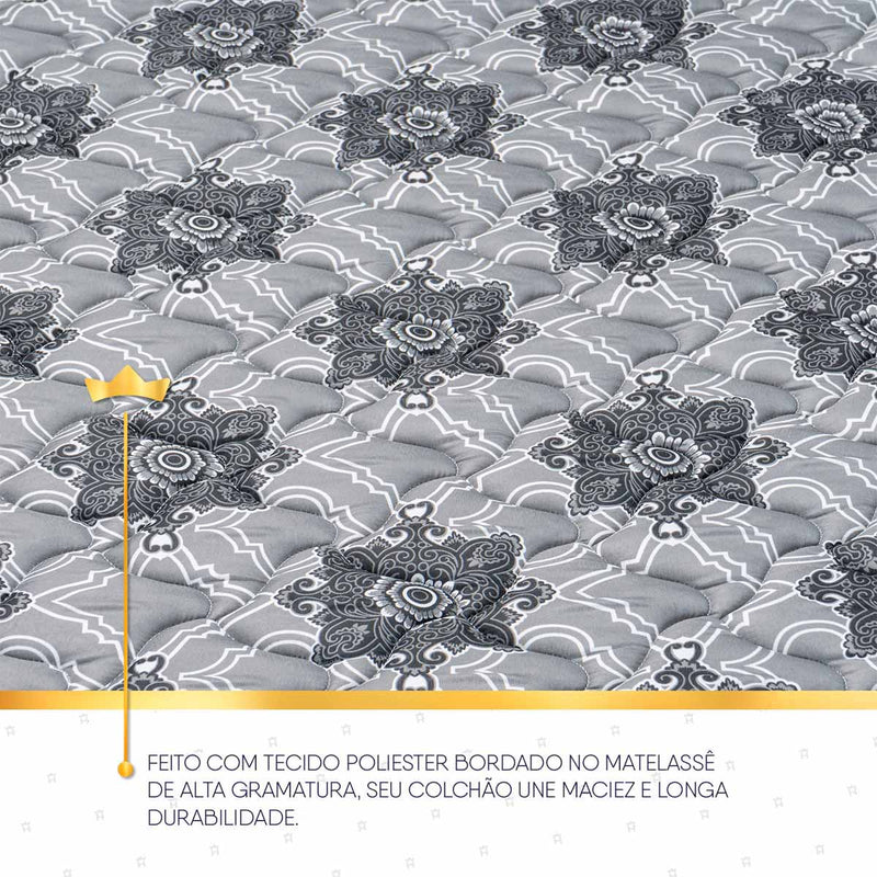 Cama Box Molas Ensacadas Montreal Solteiro 96x203 Marrom Espuma D26 Suporta 120 Kg Por Pessoa