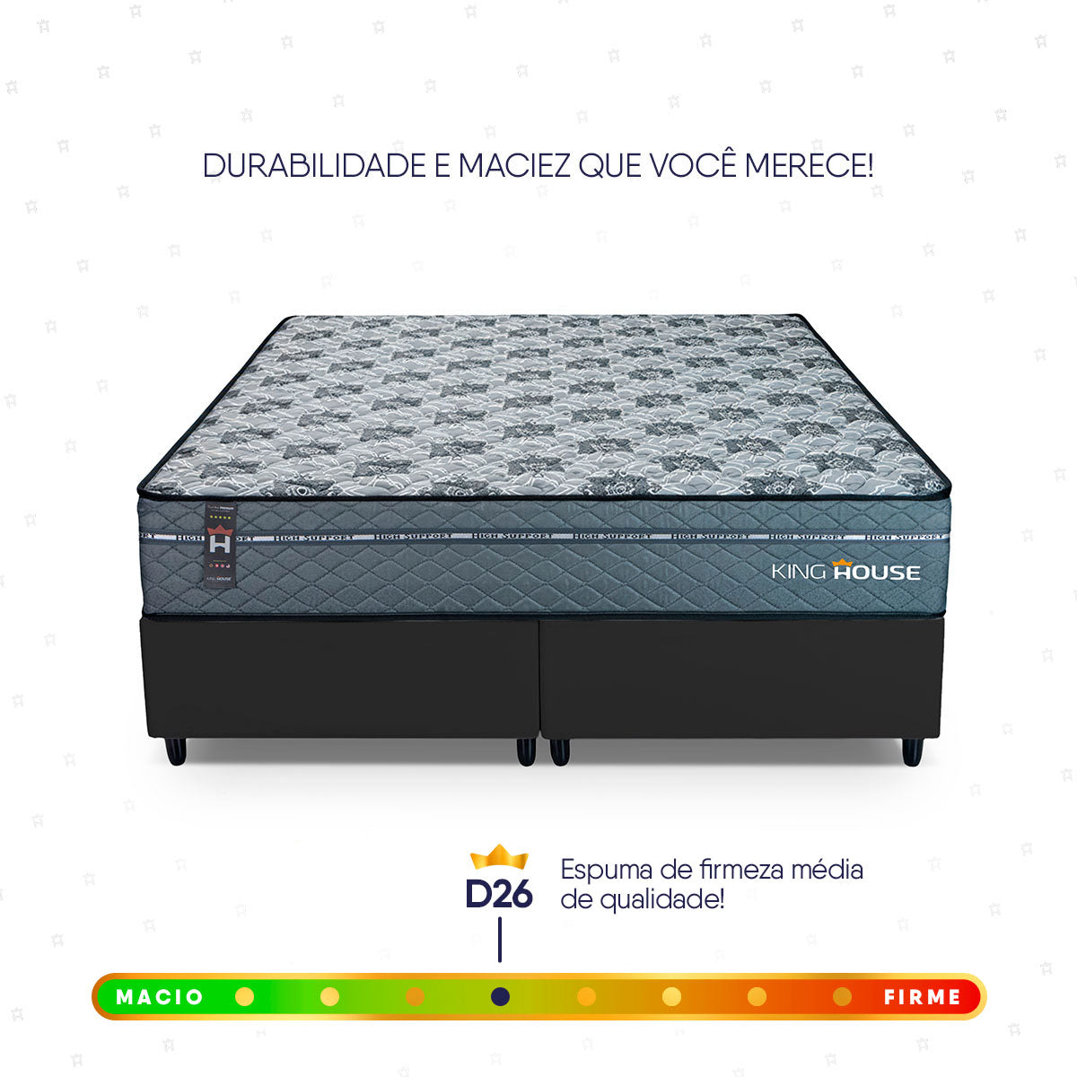 Cama Box Montreal Molas Ensacadas Queen 158x198 Preto Espuma D26 Suporta 120 Kg Por Pessoa