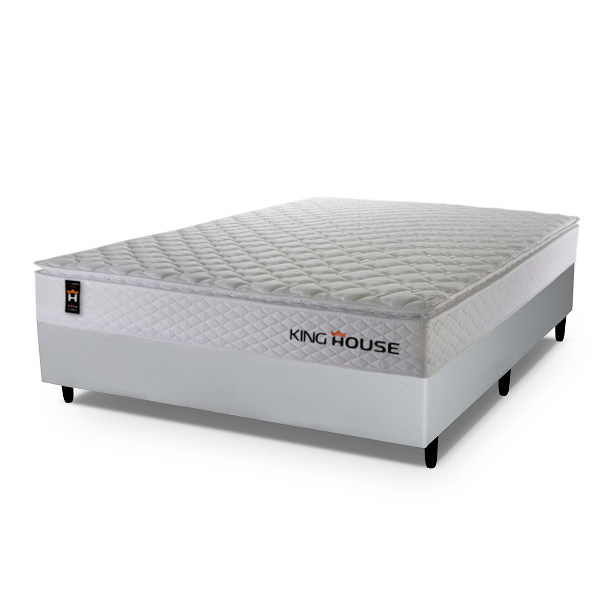 Cama Box Molas Ensacadas New Moon Casal 138x188 Branco Espuma D26 Suporta 120 Kg Por Pessoa
