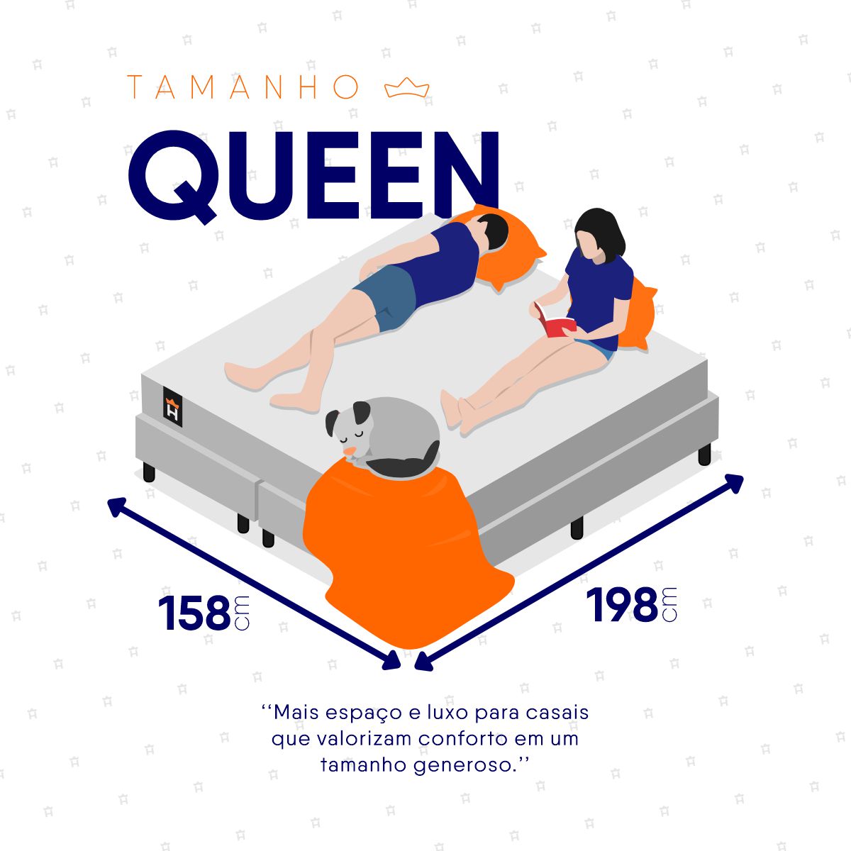 Cama Box c/ Molas Ensacadas New Moon Branco Queen 158x198x66 Espuma D26 Suporta 110 kg