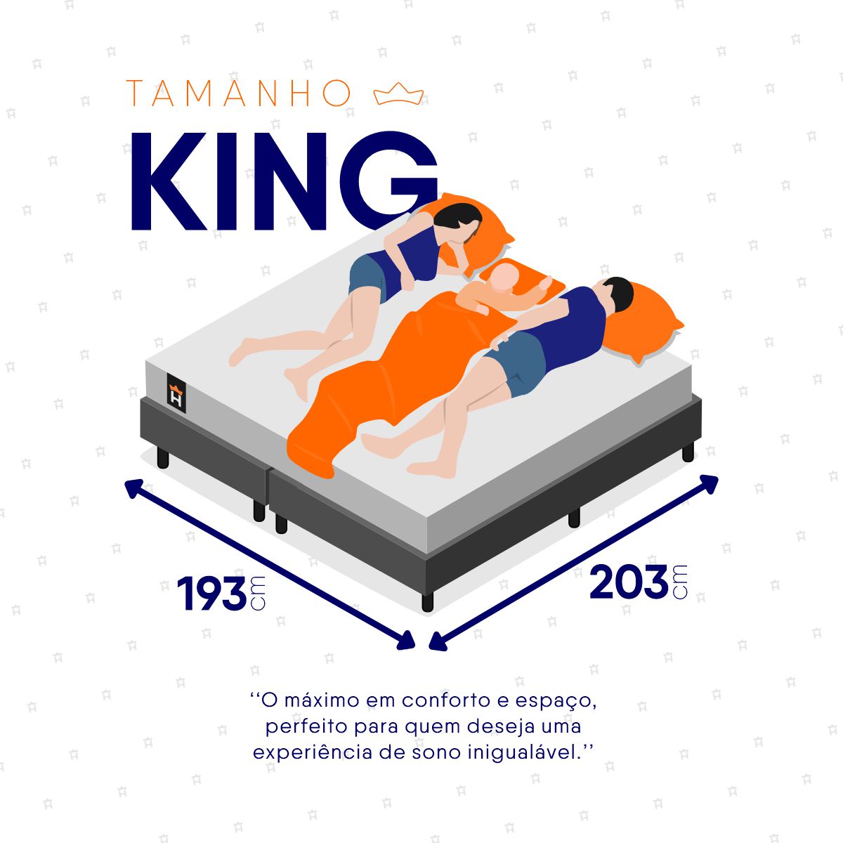 Cama Box Branco e Cinza c/ Molas Ensacadas New Moon King 193x203x66 Espuma D26 Suporta 110 kg