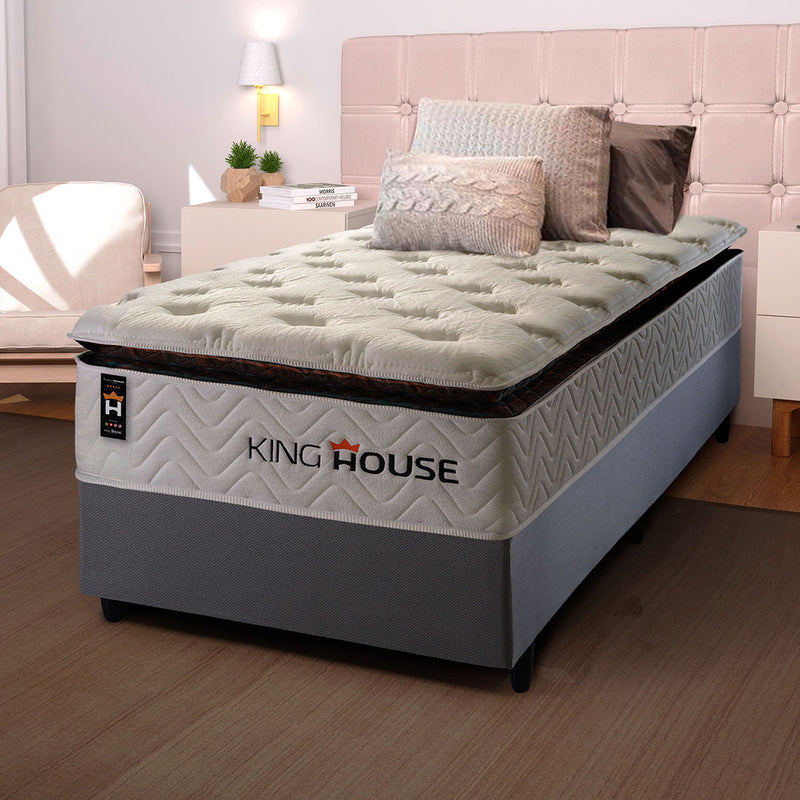 Cama Box Molas Ensacadas New York Solteiro 96x203 King House