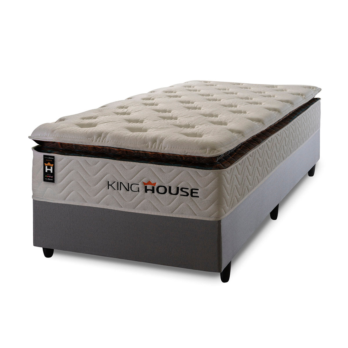 Cama Box Molas Ensacadas New York Solteiro 96x203 King House