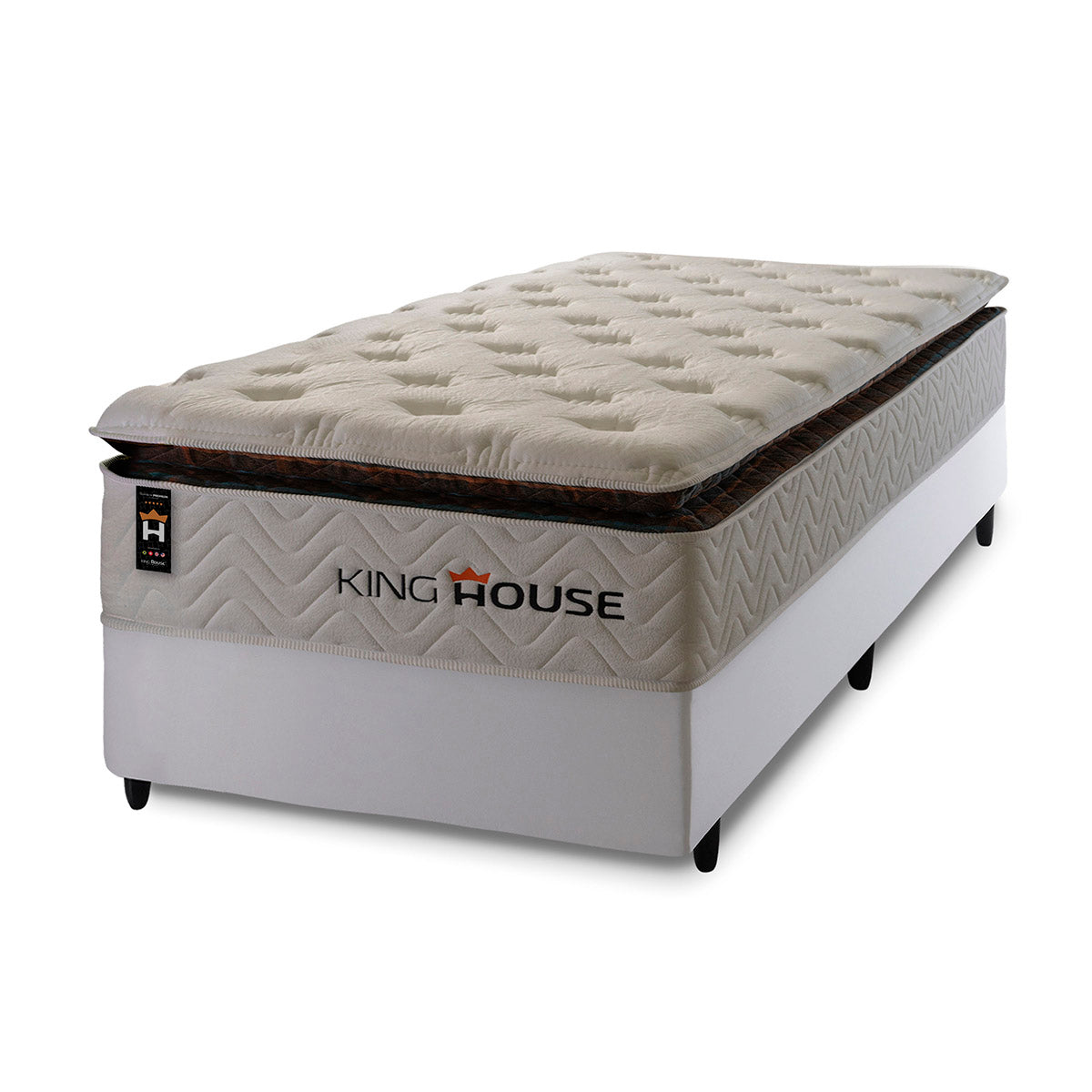 Cama Box Molas Ensacadas New York Solteiro 96x203 King House