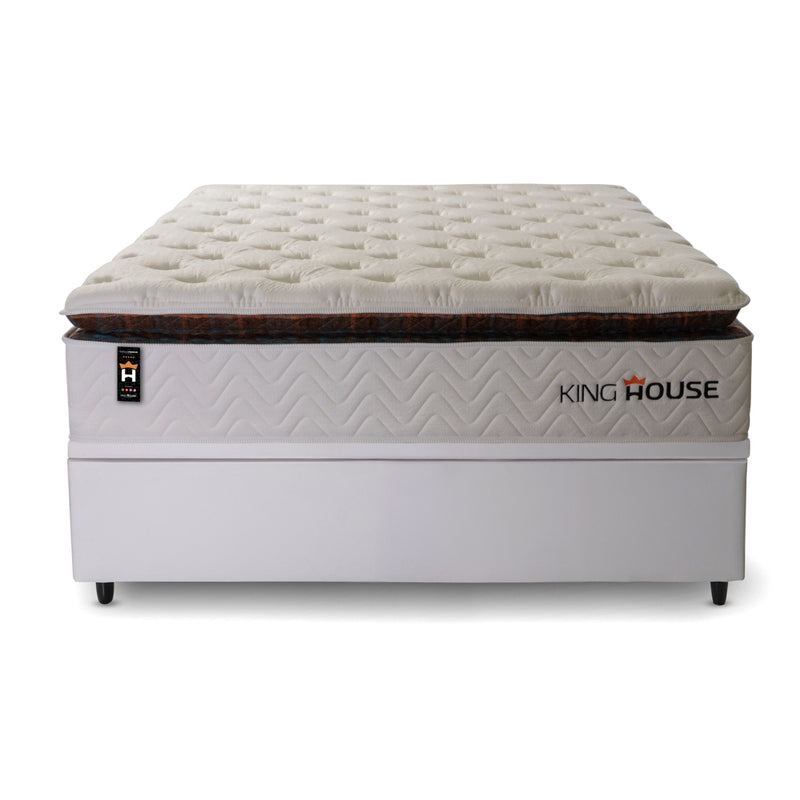 Cama Box Baú New York 138x188 c/ Molas Ensacadas King House