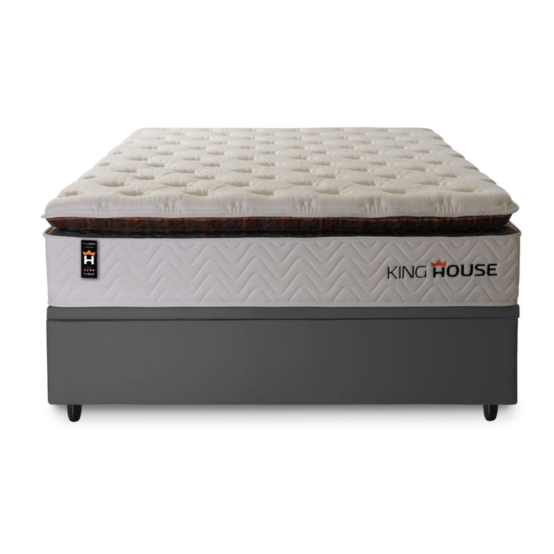 Cama Box Baú New York 138x188 c/ Molas Ensacadas King House