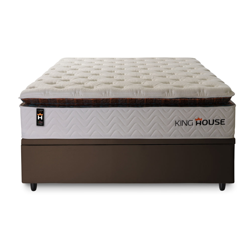 Cama Box Baú New York 138x188 c/ Molas Ensacadas King House