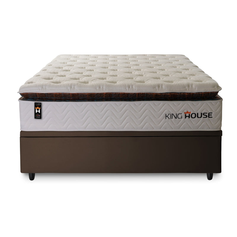 Cama Box Baú New York 138x188 c/ Molas Ensacadas King House