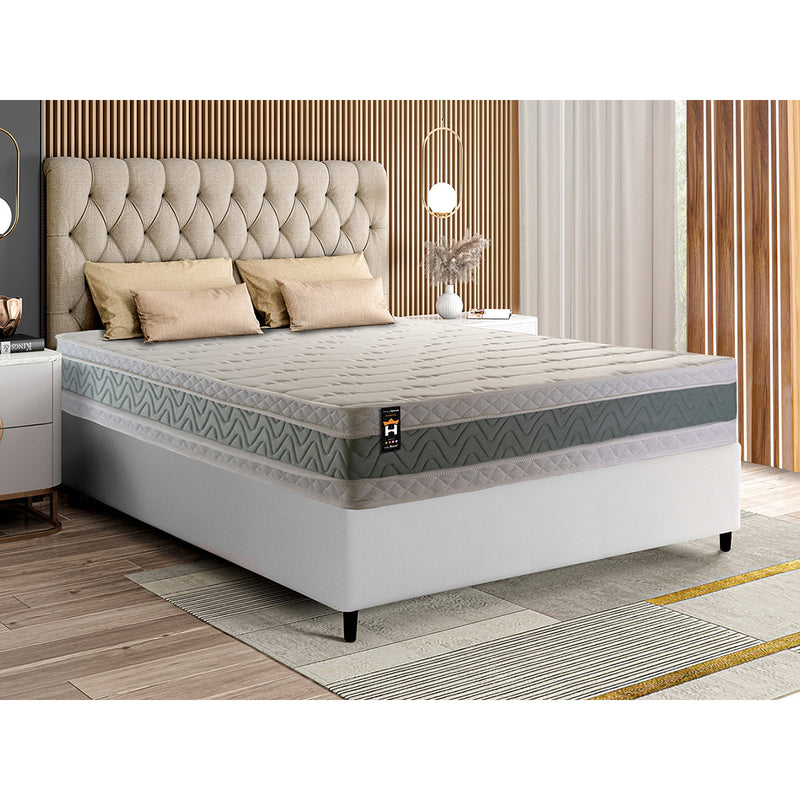 Cama Box Espuma Oxford Casal 138x188 Branco King House