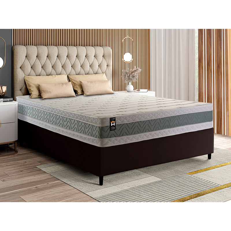 Cama Box Espuma Oxford Casal 138x188 Verde King House