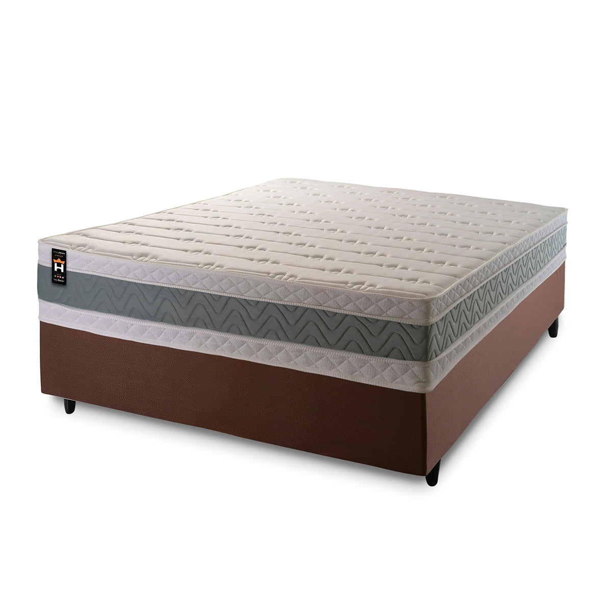 Cama Box Espuma Oxford Casal 138x188 Verde King House