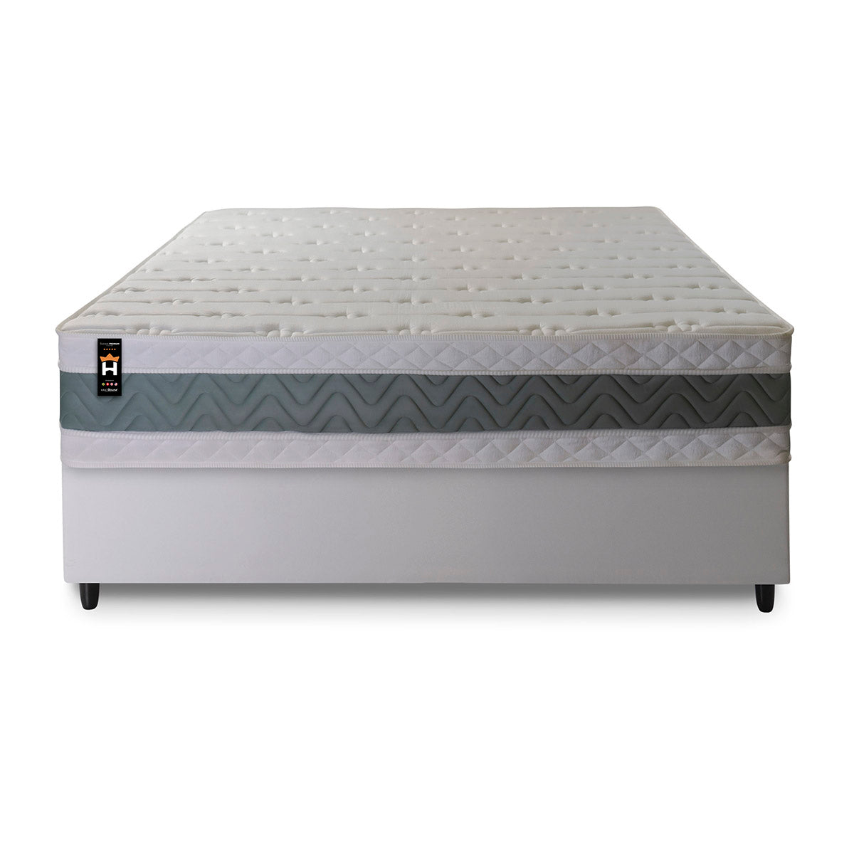 Cama Box Espuma Oxford Casal 138x188 Branco King House
