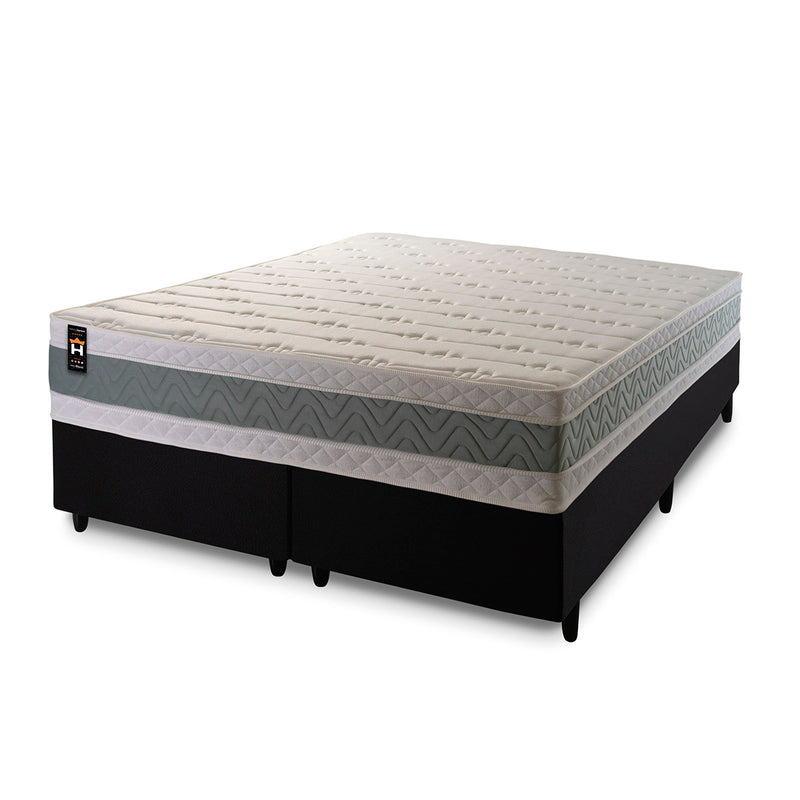 Cama Box Oxford Espuma Queen 158x198 Verde King House