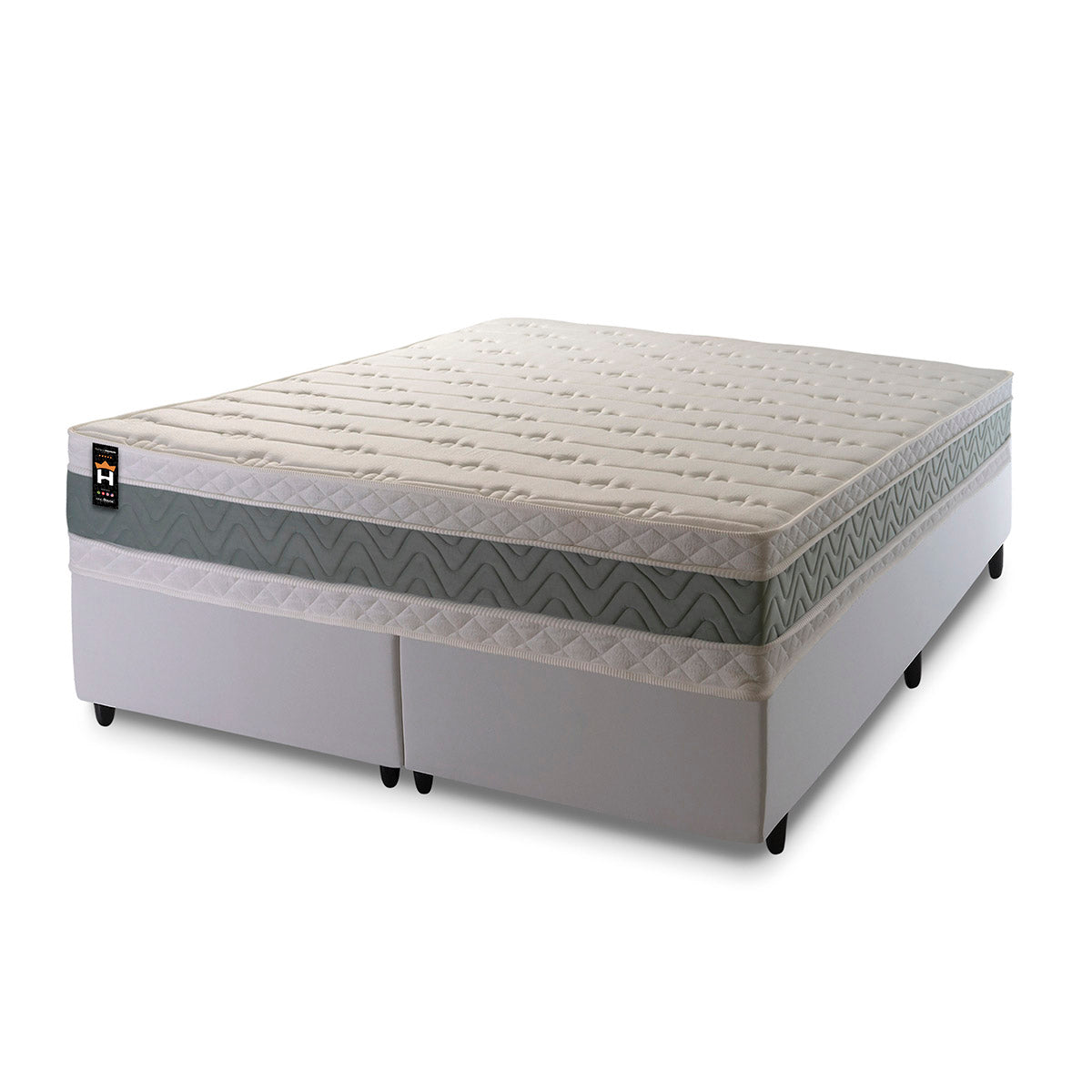 Cama Box Oxford Espuma King 193x203 Branco King House