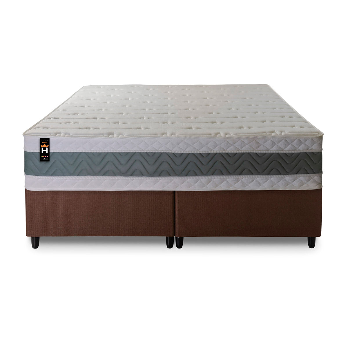 Cama Box Oxford Espuma King 193x203 Verde King House