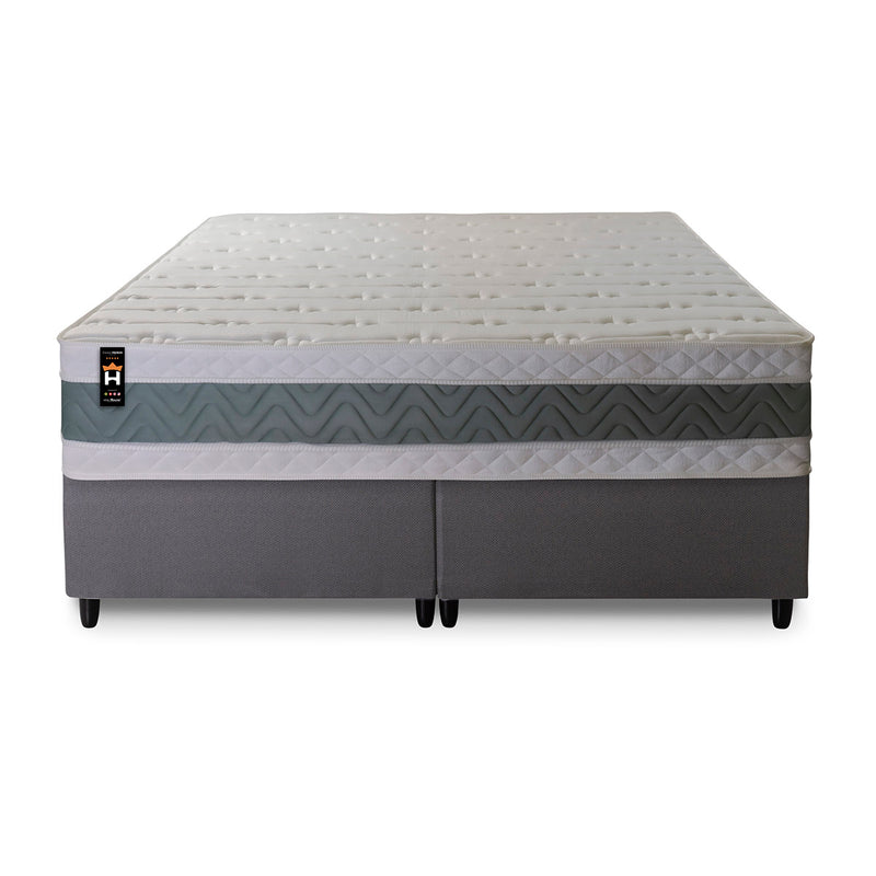 Cama Box Oxford Espuma King 193x203 Cinza King House