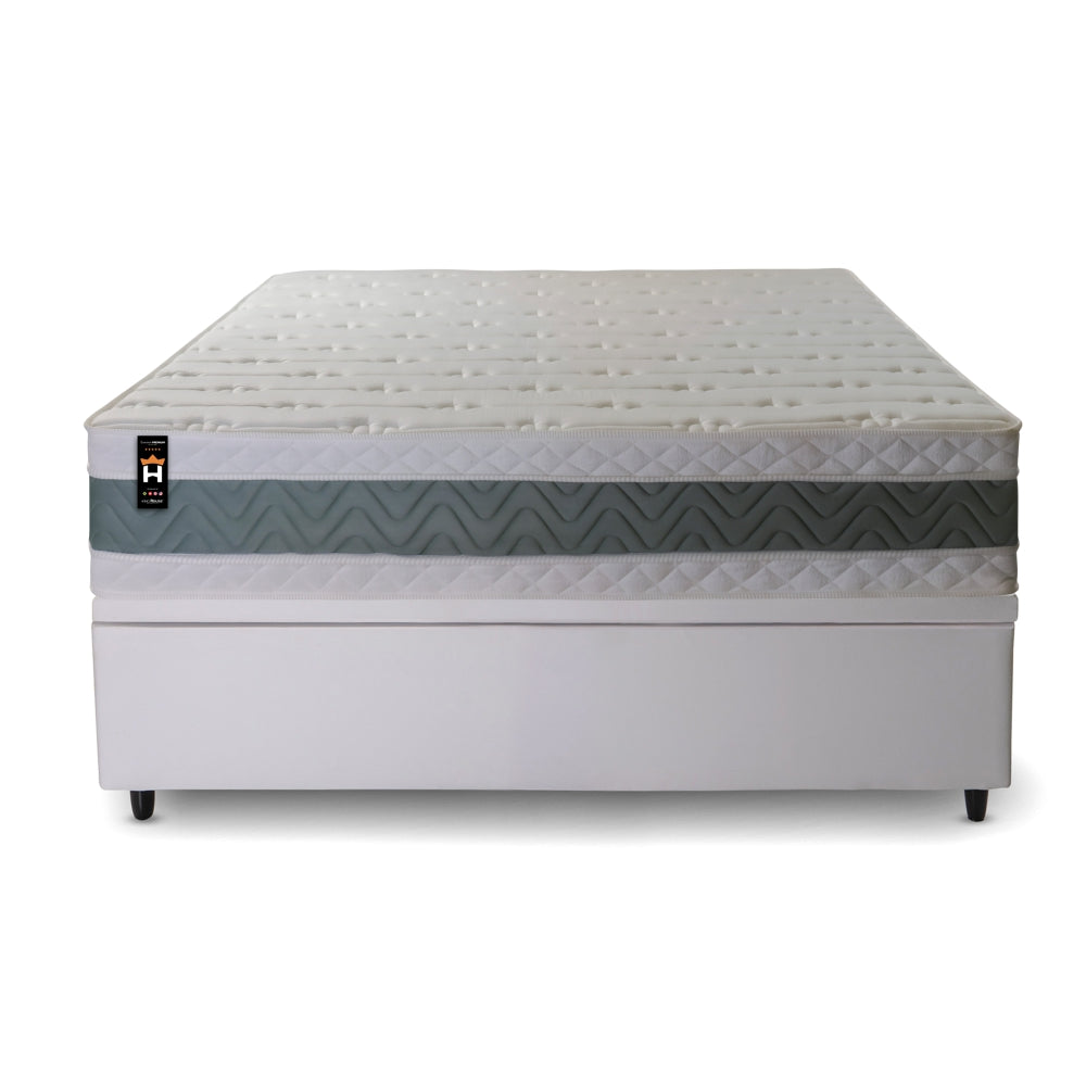 Cama Box Baú Oxford 138x188 Branco Espuma D33 King House