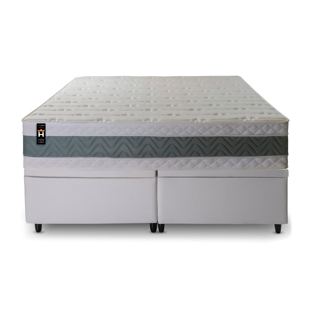 Cama Box Baú Oxford Espuma D33 193x203 Branco King House