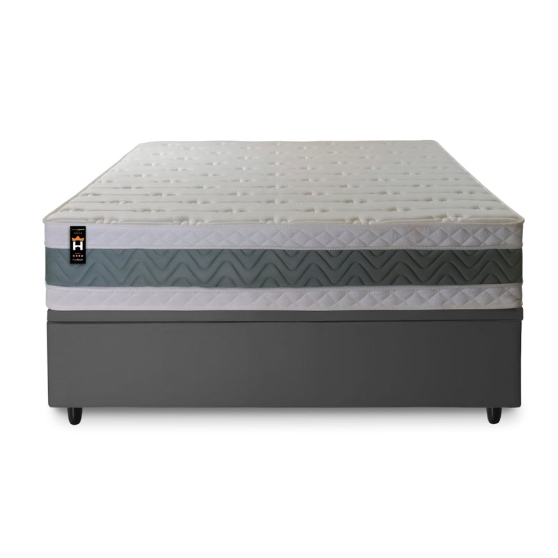 Cama Box Baú Oxford 138x188 Cinza Espuma D33 King House
