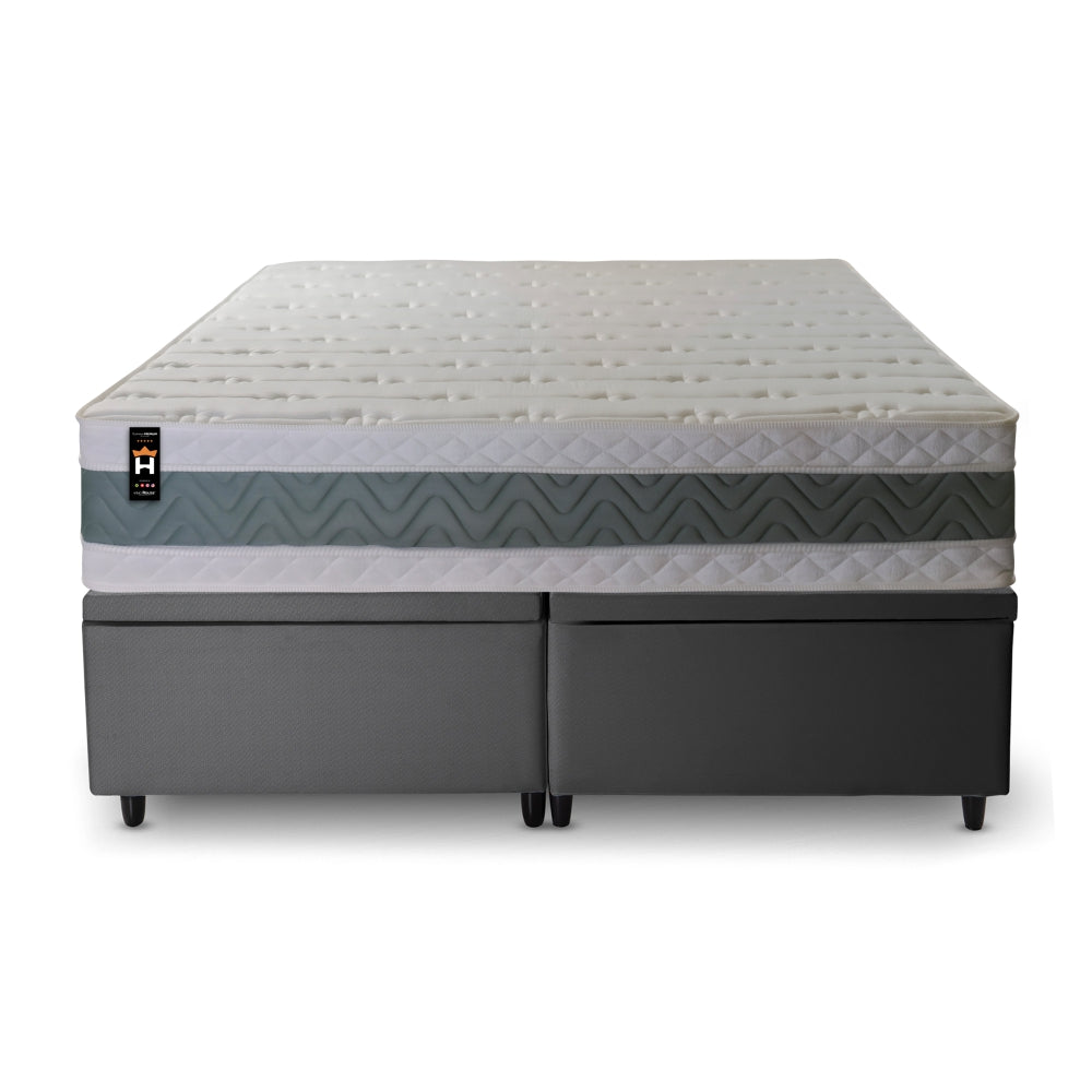 Cama Box Baú Oxford Espuma D33 158x198 Cinza King House