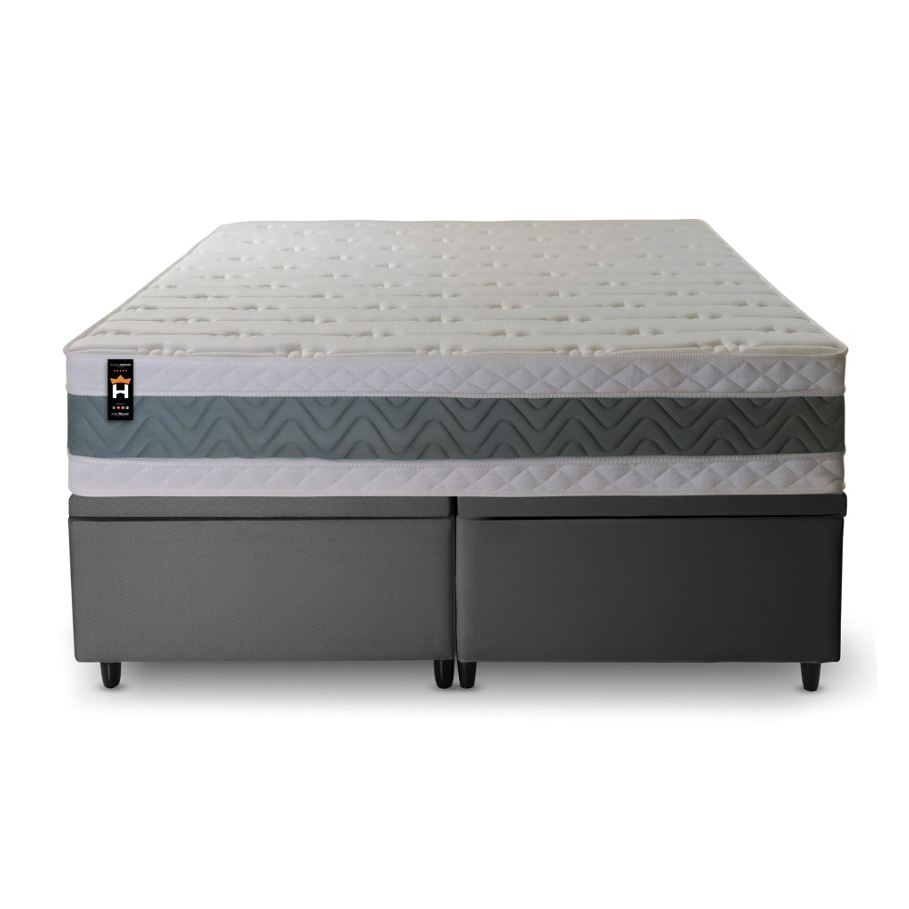 Cama Box Baú Oxford Espuma D33 193x203 Cinza King House
