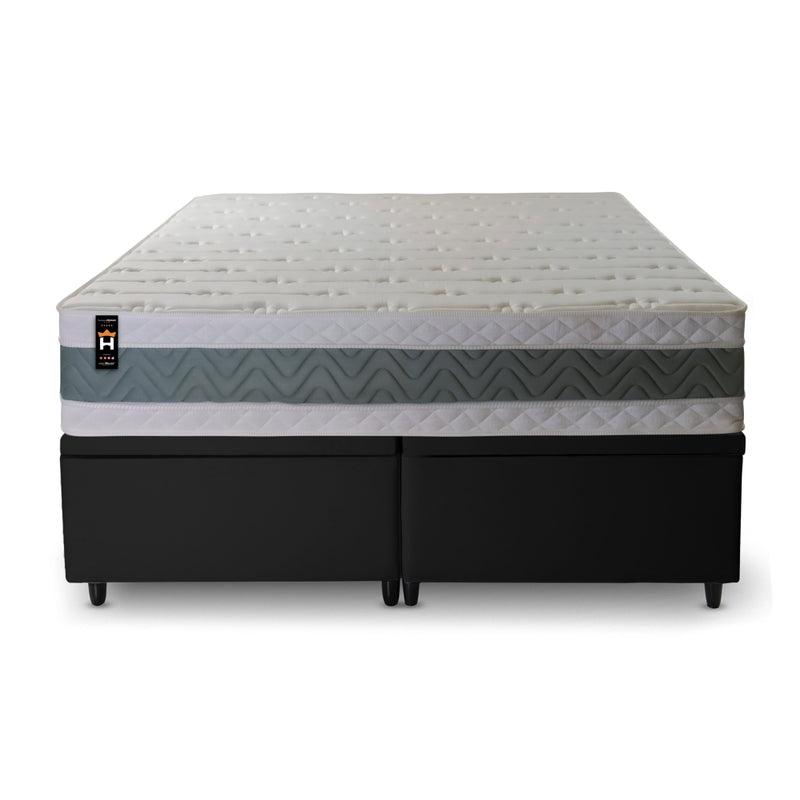 Cama Box Baú Oxford Espuma D33 158x198 Preto King House