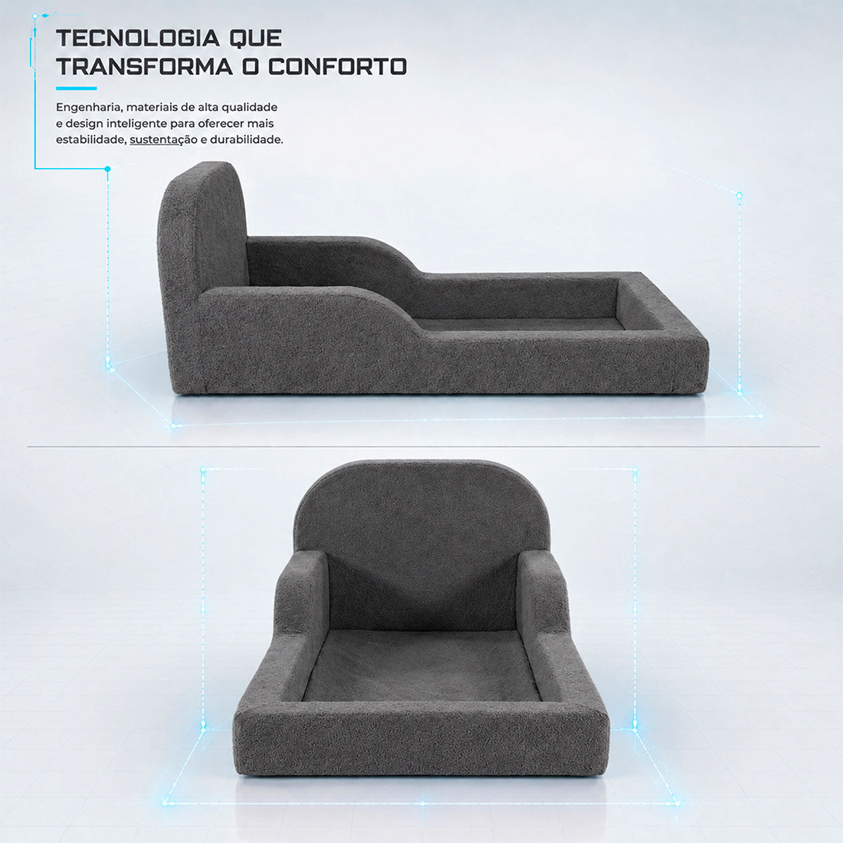 Cama Montessoriana Pamplona Espuma á Vácuo Solteiro Bouclê