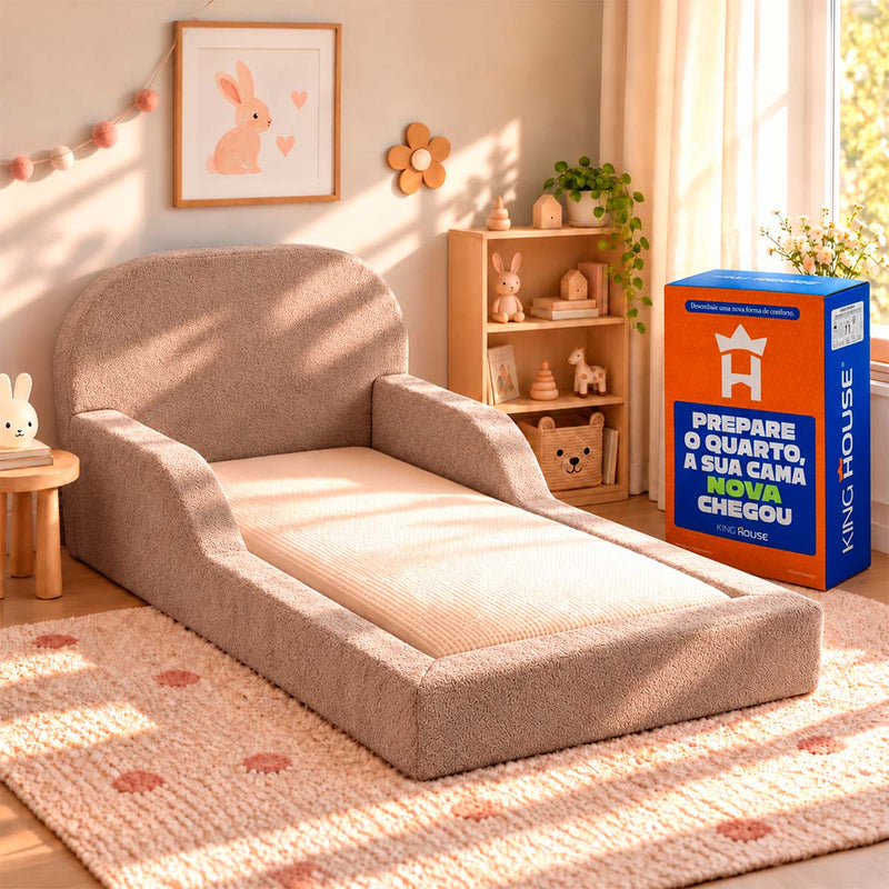 Cama Montessoriana Pamplona Espuma á Vácuo Solteiro Bouclê