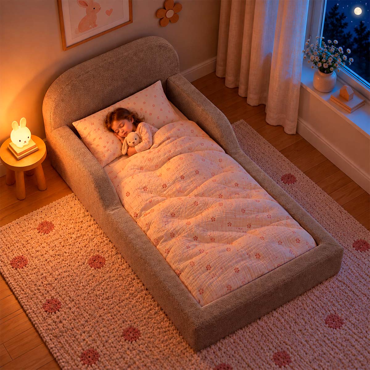 Cama Montessoriana Pamplona Espuma á Vácuo Solteiro Bouclê