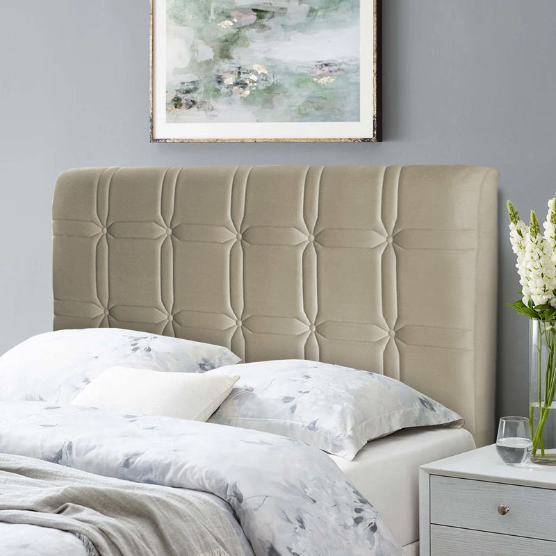 Cabeceira Polo Cama Box Queen 160cm Suede Velut Bege