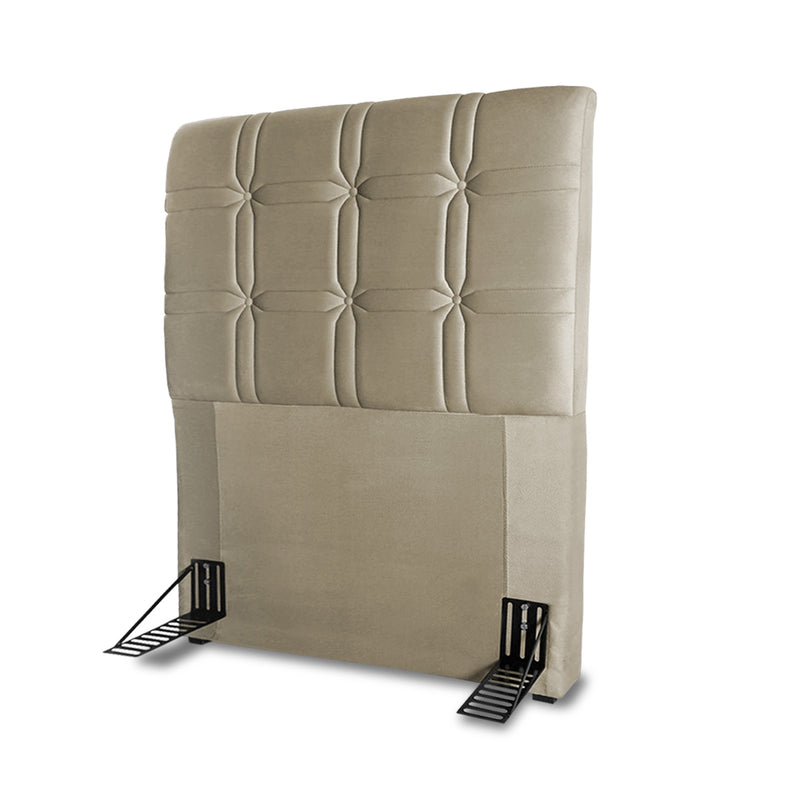 Cabeceira Polo Cama Box Solteiro 90cm Suede Velut Bege