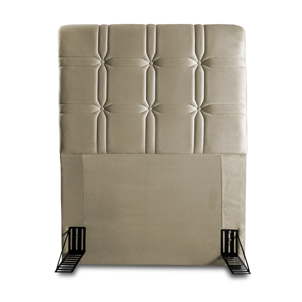 Cabeceira Cama Box Solteiro 98cm Suede Velut Bege