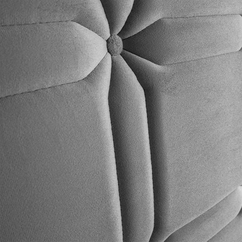 Cabeceira Cama Box Solteiro 90cm Suede Velut Cinza