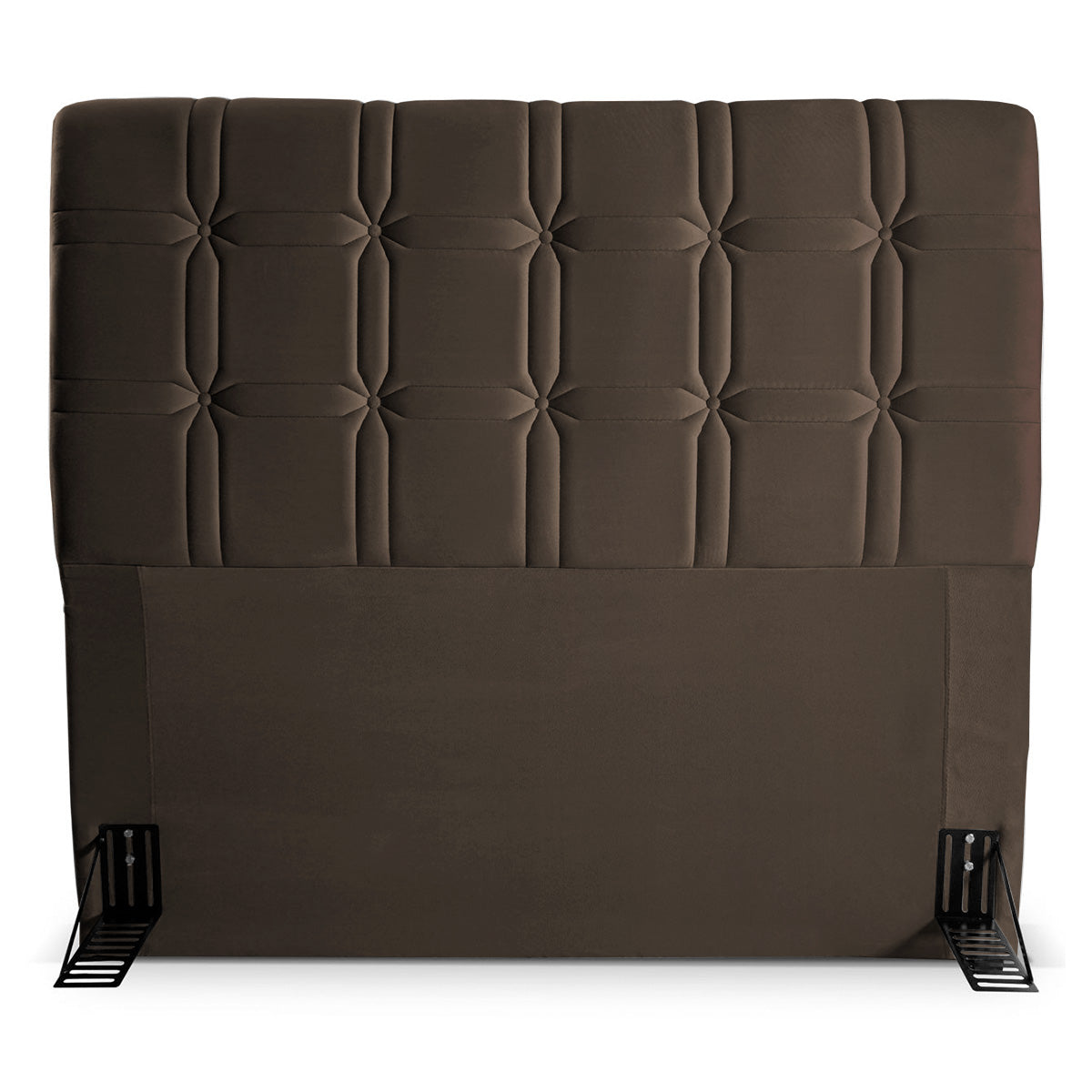 Cabeceira Cama Box Queen 160cm Suede Velut Marrom