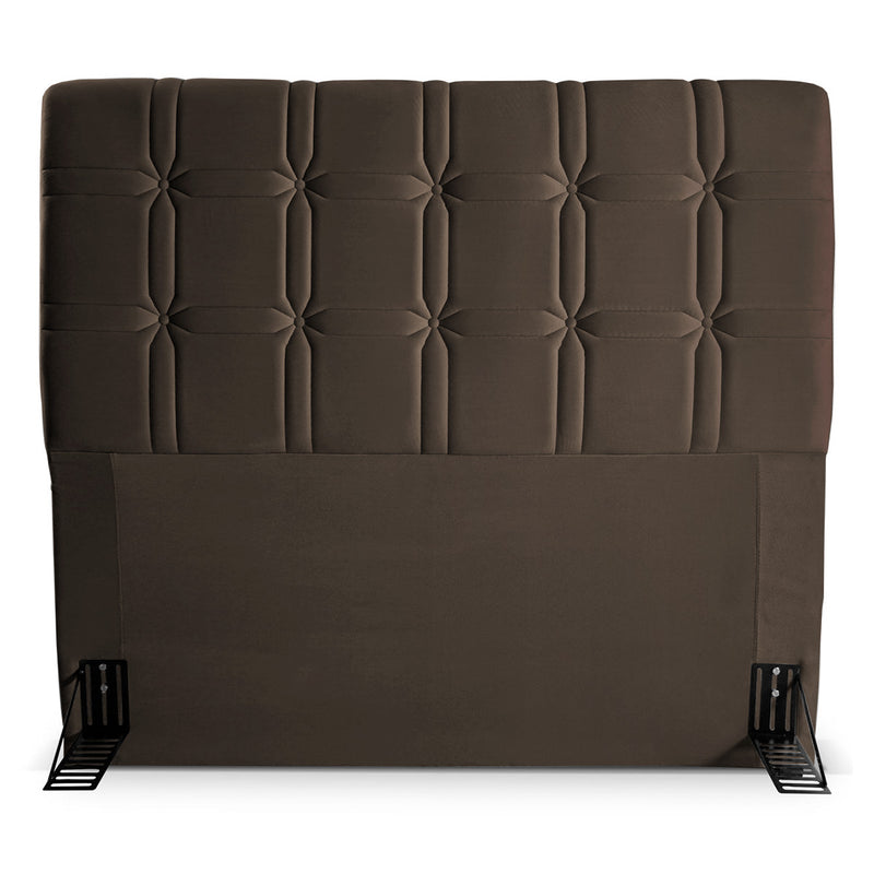 Cabeceira Cama Box King 195cm Suede Velut Marrom