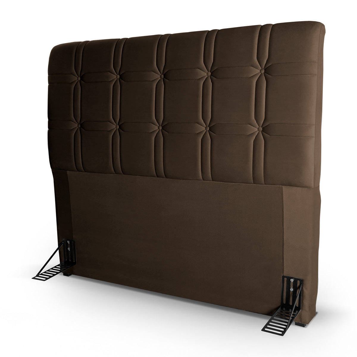 Cabeceira Cama Box King 195cm Suede Velut Marrom
