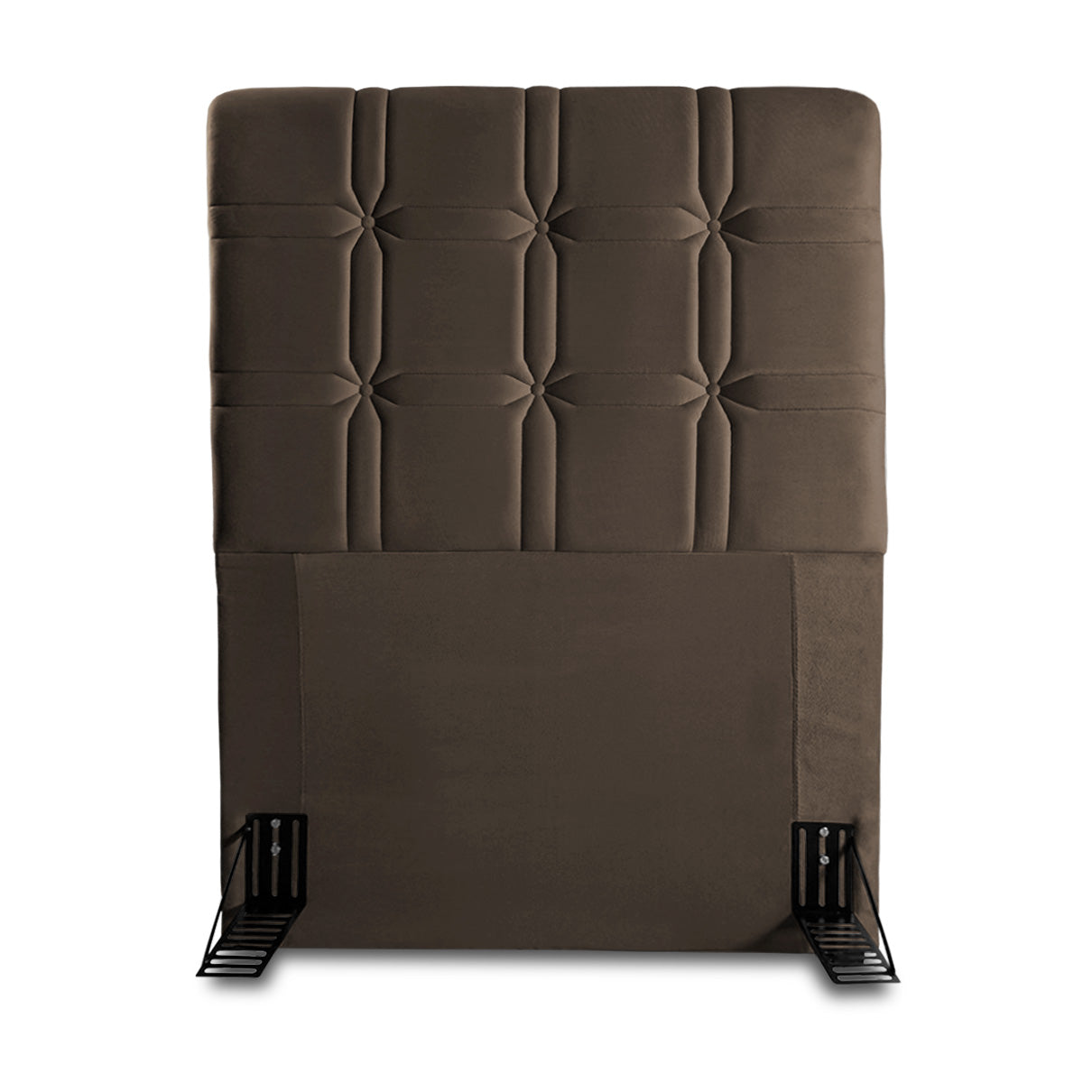 Cabeceira Polo Cama Box Solteiro 90cm Suede Velut Marrom