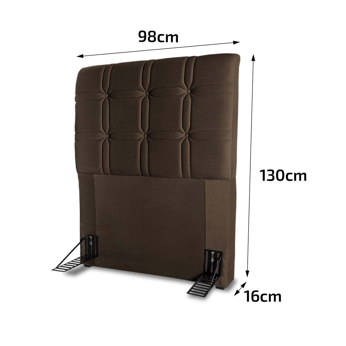 Cabeceira Cama Box Solteiro 98cm Suede Velut Marrom