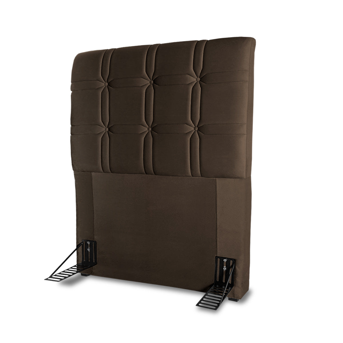 Cabeceira Cama Box Solteiro 98cm Suede Velut Marrom