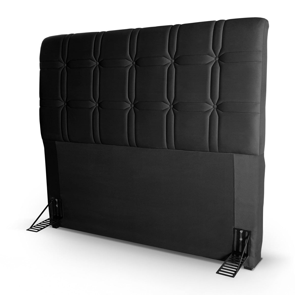 Cabeceira Polo Cama Box Casal 140cm Suede Velut Preto